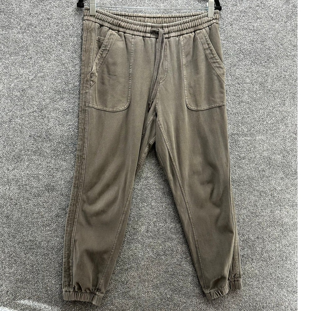 Athleta Farallon Jogger Pants Women 8 Olive Gray Utility Gorpcore Cotton Stretch